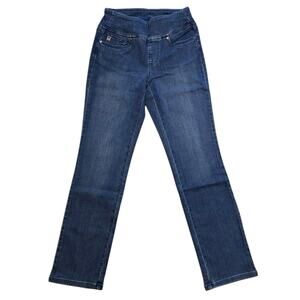 Belle Kim Gravel Primabelle Pull On Stretch Denim Jeans Size 4P Petite A461685